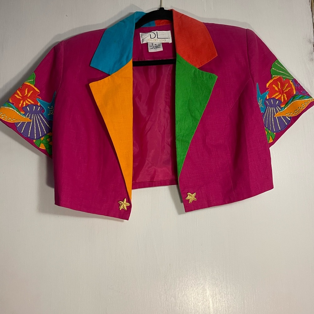 Deborah laws crop blazer size 8